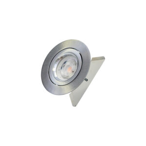 Set LED GU10, 3000K, alu gebürstet 80mm