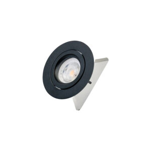 Set LED GU10, 3000K, schwarz 80mm