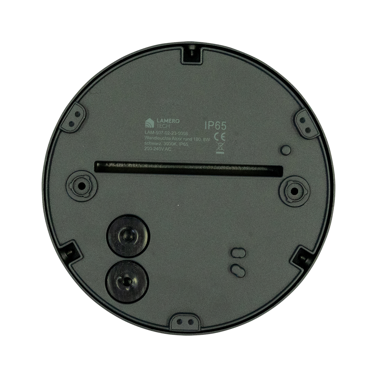 Wandleuchte Alcor 180 rund schwarz – Bild 3