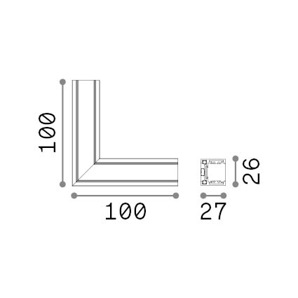 L-Verbinder EGO Low, weiss DALI – Bild 2