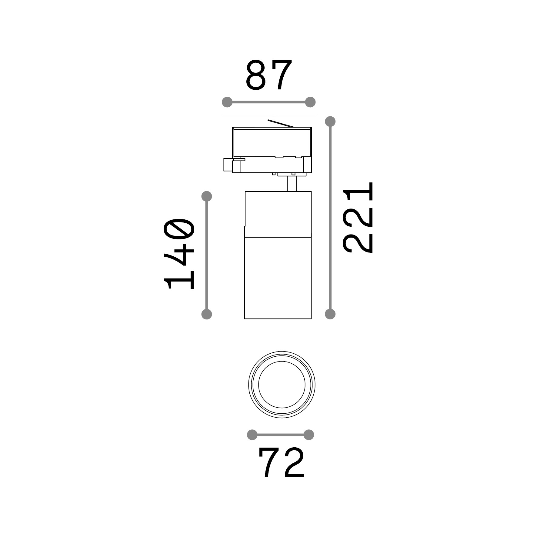 Track Spot Quick 15W schwarz ON/OFF 4000K – Bild 2