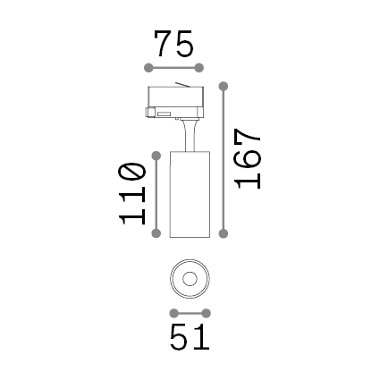 Track Spot Fox 8W weiss ON/OFF 3000K – Bild 2