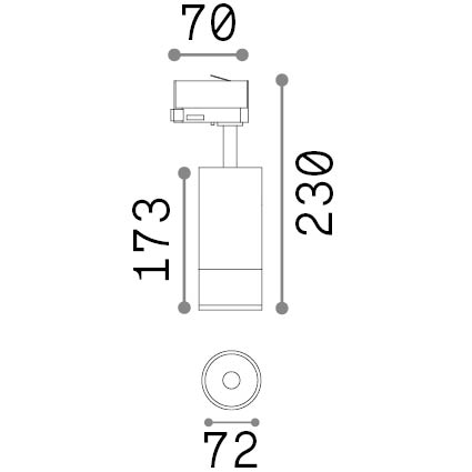 Track Spot EOS 25W schwarz ON/OFF 4000K – Bild 2