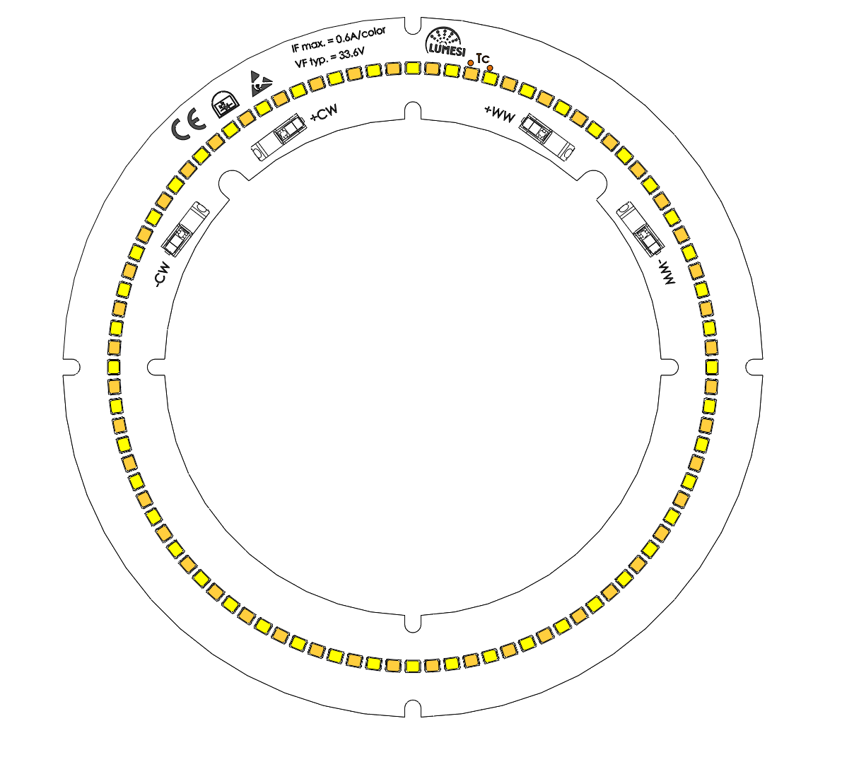 LED Ringplatine 155/110mm 3000/4000K