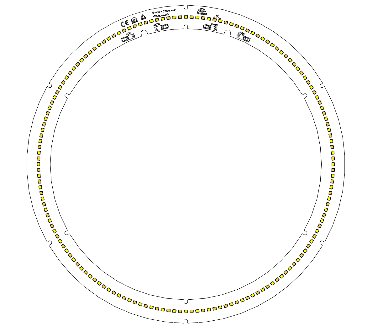 LED Ringplatine 305/260mm, 3000/4000K, TW