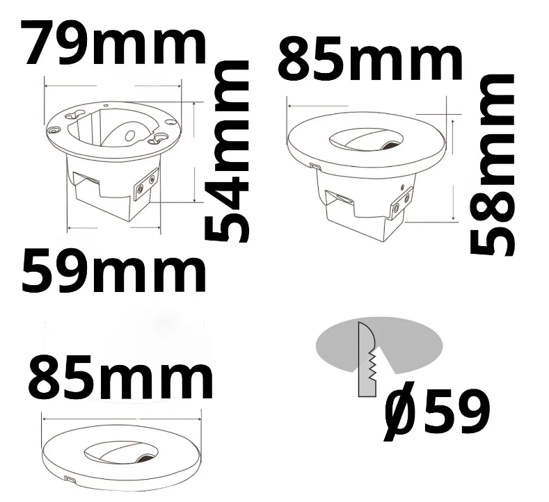 Cover Aluminium rund 1 weiss für Sys-Wall68 – Bild 2