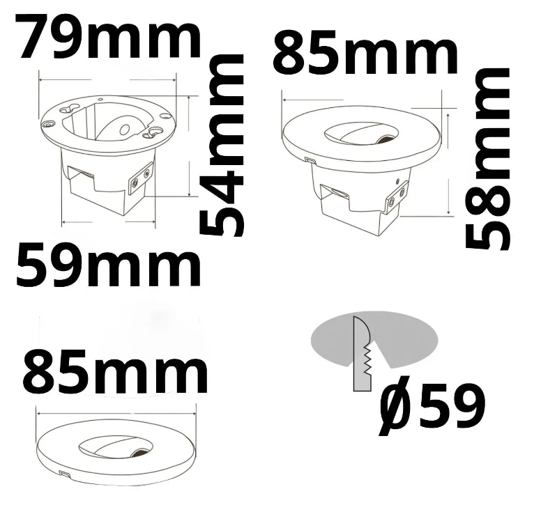Cover Aluminium eckig 1 weiss für Sys-Wall68 – Bild 2