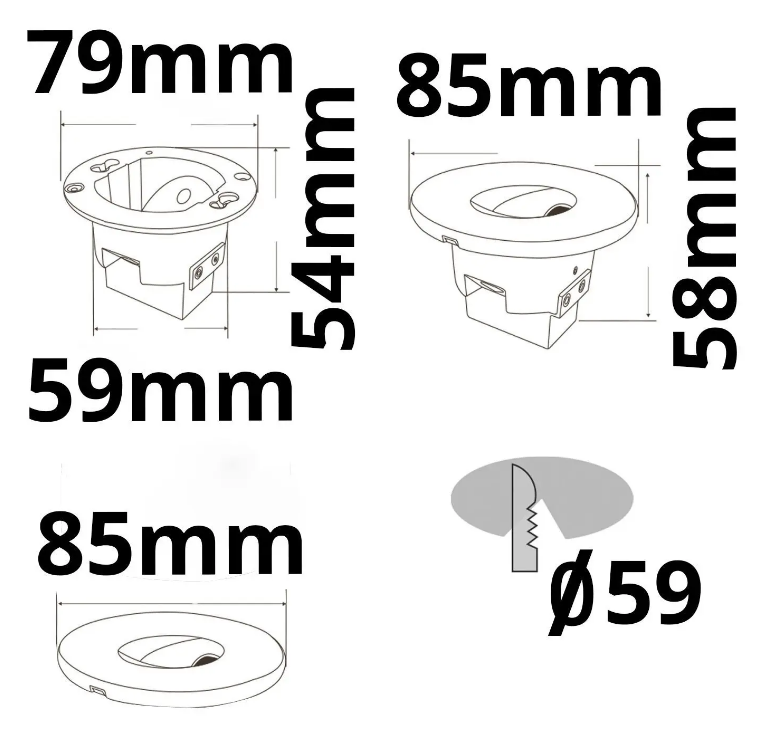 Cover Aluminium eckig 2 grau für Sys-Wall68 – Bild 2