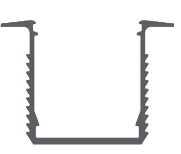 Luxkit Profil K20 alu eloxiert 2.4m (Einbau) – Bild 2