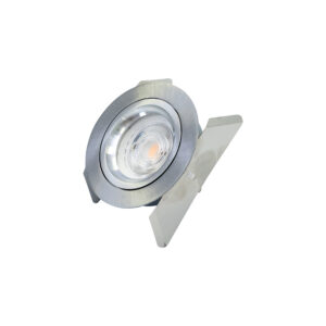 Set LED GU10, 3000K, alu gebürstet 68mm