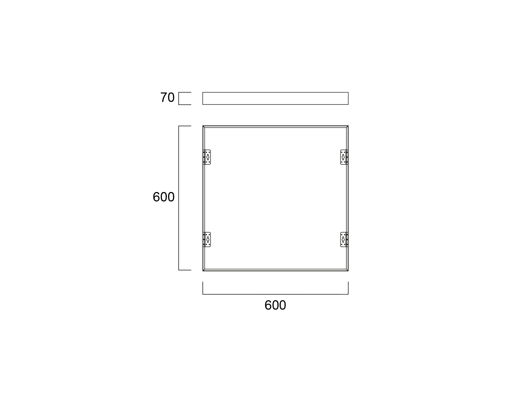 Aufbaurahmen zu Panel Start/Quadro 600 x600 – Bild 2