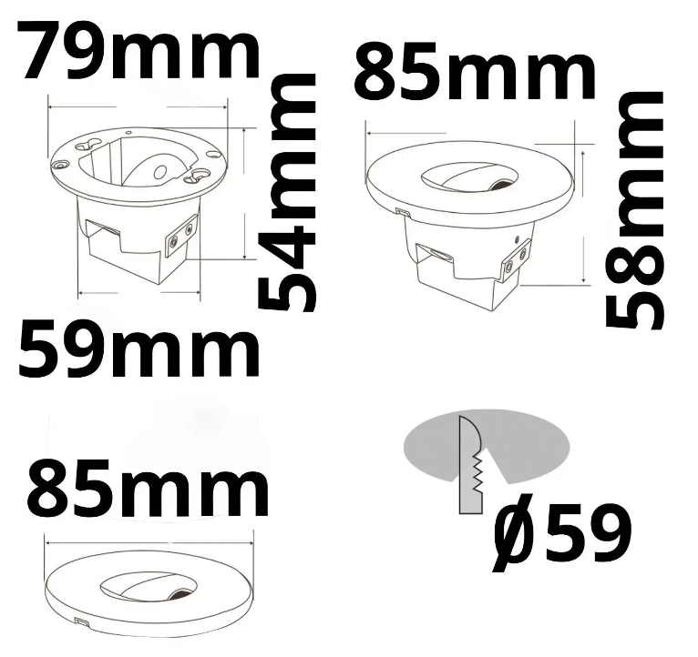 Cover Aluminium eckig 1 grau für Sys-Wall68 – Bild 2